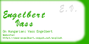 engelbert vass business card